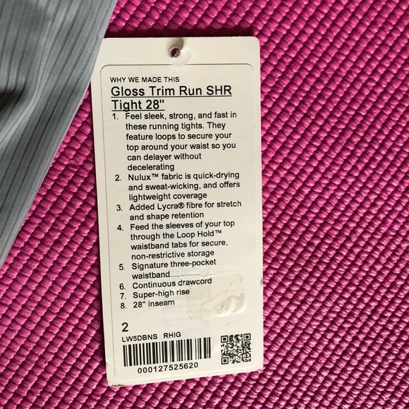 Lululemon Gloss Trim Run Super-High-Rise Tight 28" - Picture 9 of 10